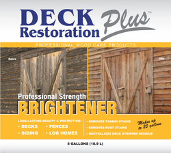 Deck Restoration Plus: Deck & Wood Brightener 5 Gal **PRICE INCLUDES SHIPPING AND HAZMAT FEES**