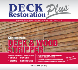 Deck Restoration Plus: Deck & Wood Stripper 5 Gal Concentrate *PRICE INCLUDES SHIPPING AND HAZMAT*